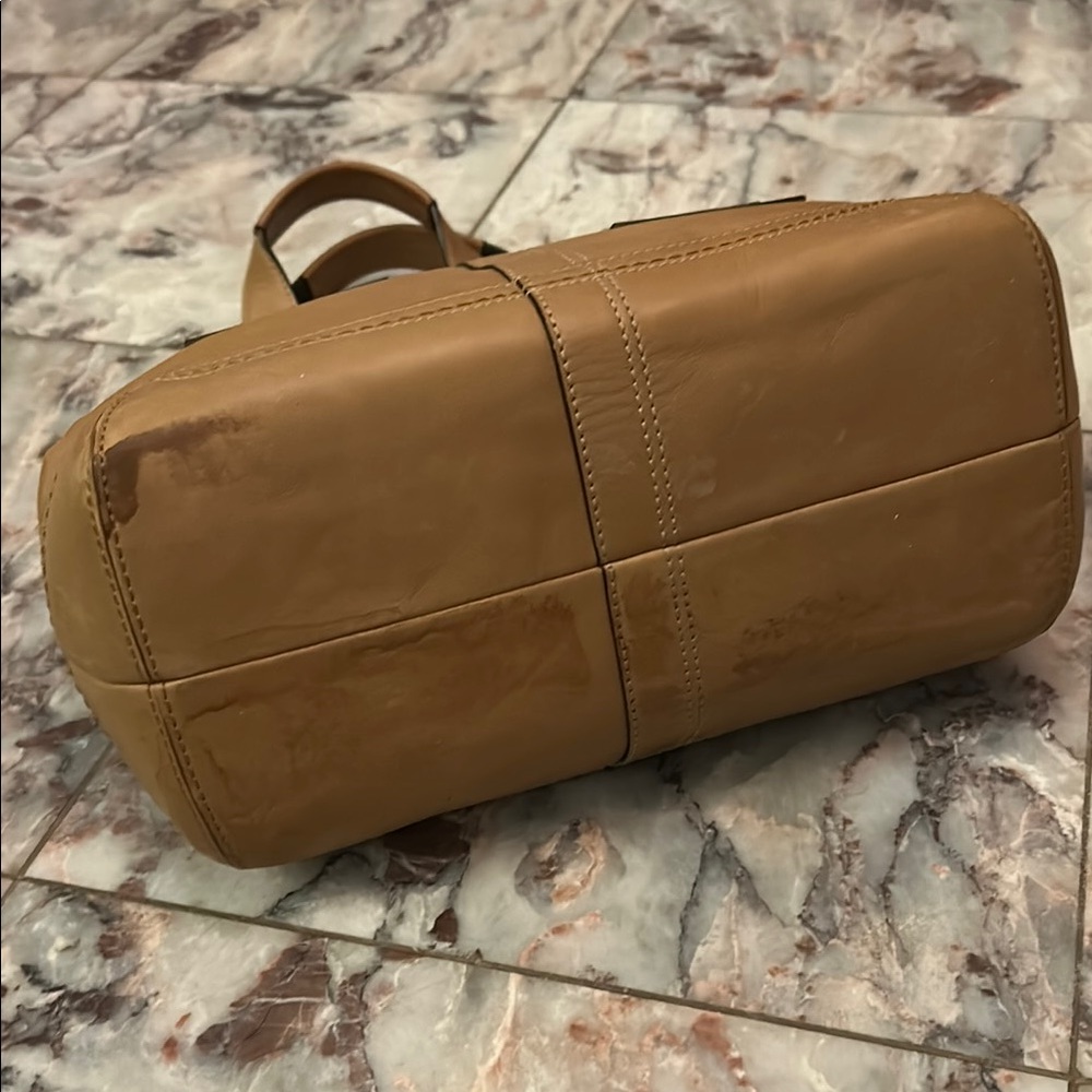 Coach Tan Leather Tote Bag - Picture 4 of 13